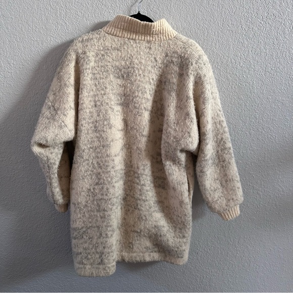 Vintage Hilda Ltd Icelandic Wool Sweater Coat, 100% Pure Wool, Nordic Cardigan - Picture 2 of 11